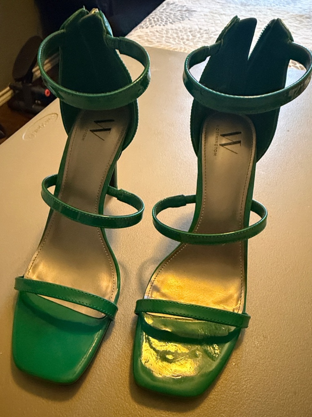 Worthington Emerald Green Strappy Block-Heel Sandals